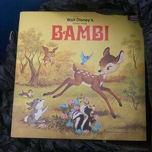 Vintage Walt Disney's Bambi Album Record LP 33 Speed